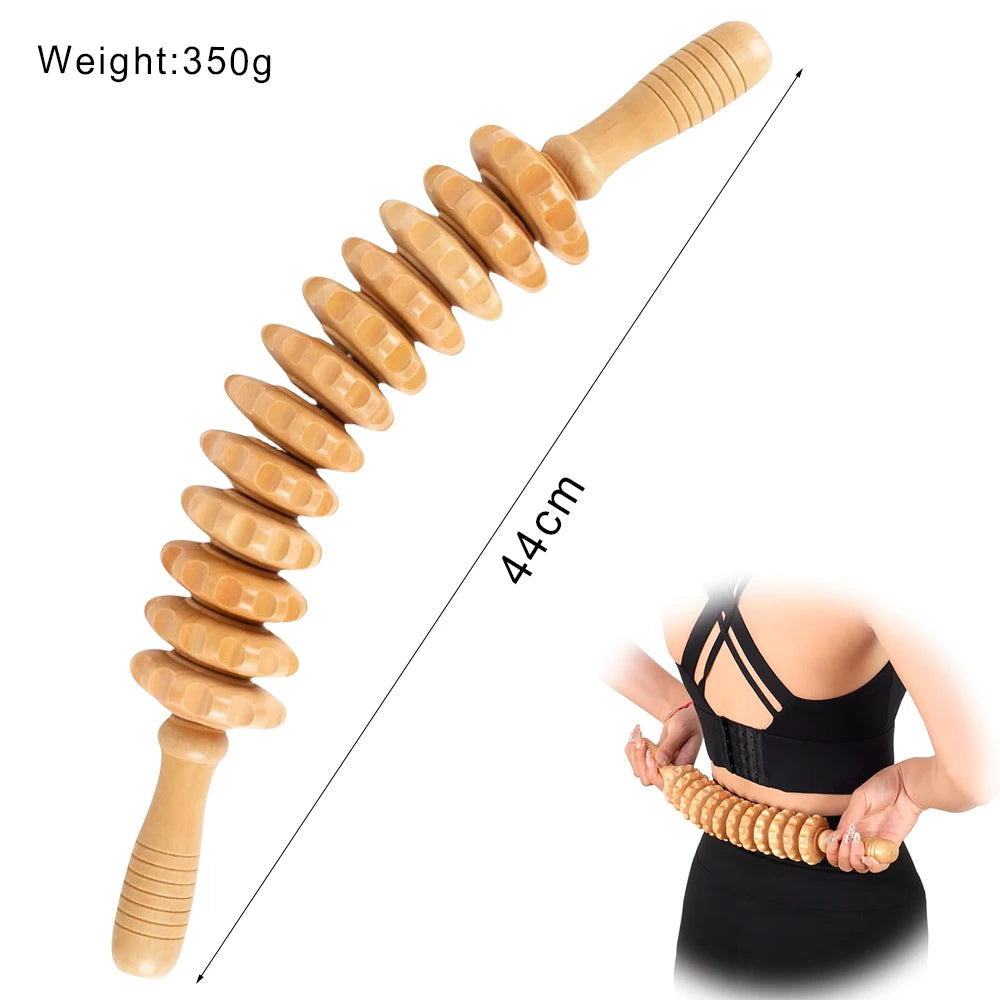 Wooden Massage Tools Wood Lymphatic Drainage Massager anti Cellulite Body Shaping Tools for Beauty, Gua Sha, Sore Muscle Relief