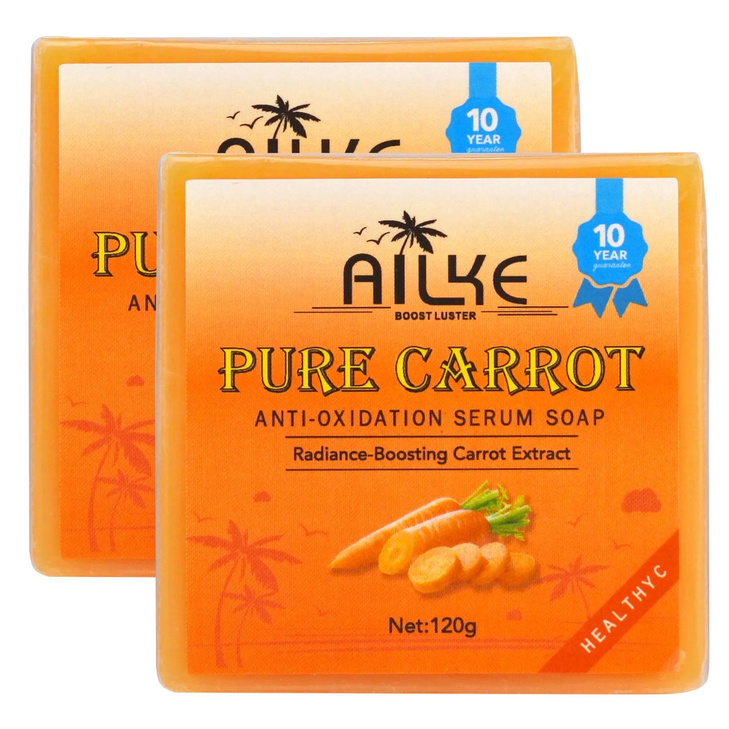 Organic Brightening Soap, with Carrot, Vitamin C&E, Cleaning, Moisturizing, Smooth and Soft Skin, for Face and Body Use