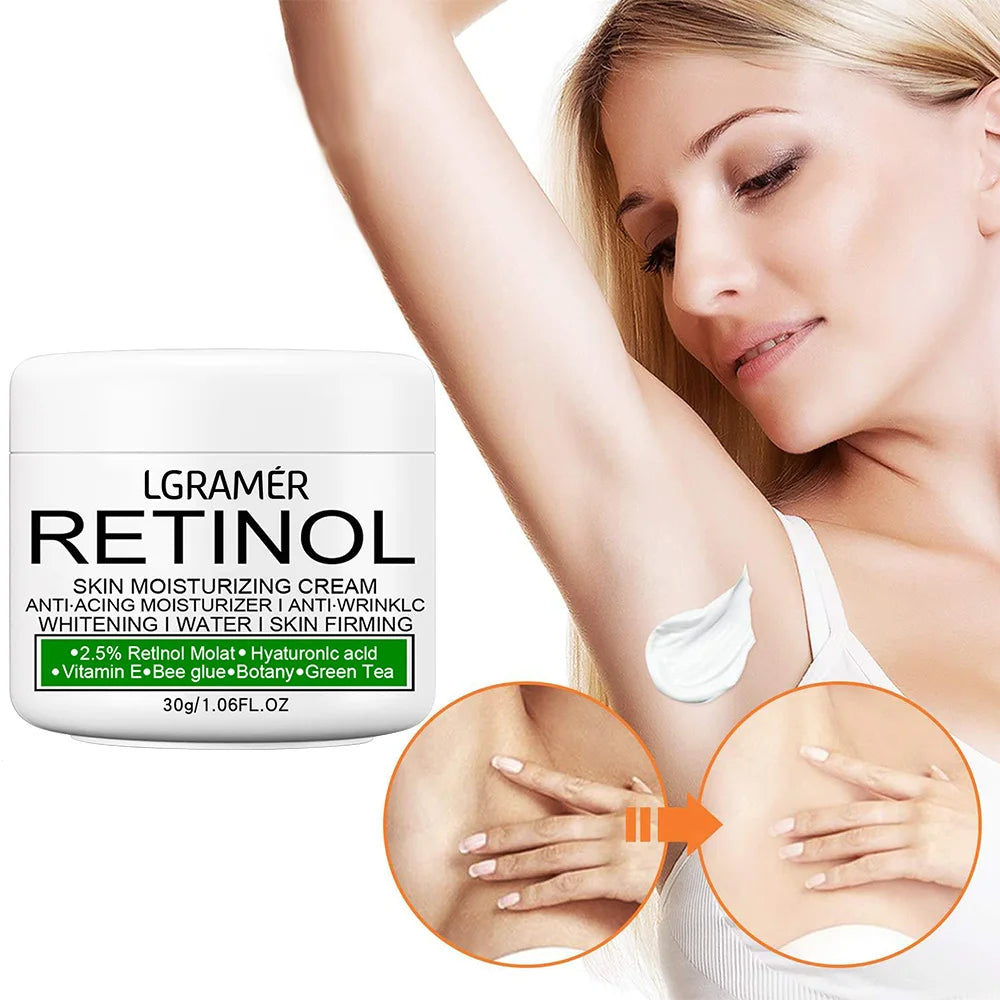 Retinol Brightening Cream for Private Part Brighten Dark Skin Permanent for the Whole Body Underarm Elbow Knee Buttocks