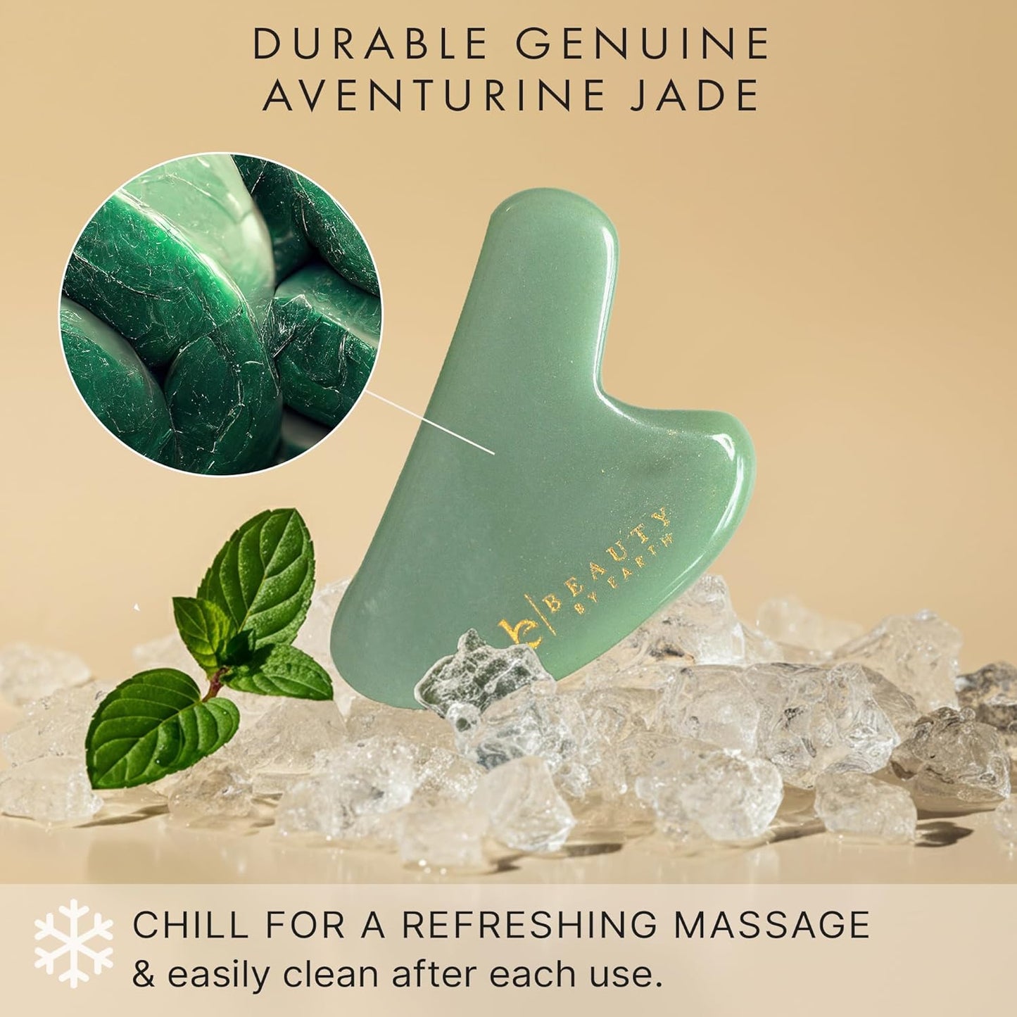 Jade Gua Sha - Smoothes Fine Lines & Wrinkles, Face Sculpting Tool for Face Massage, Jaw Massager, Facial Massage Tools, Small Gifts for for Women and Teenage Girls