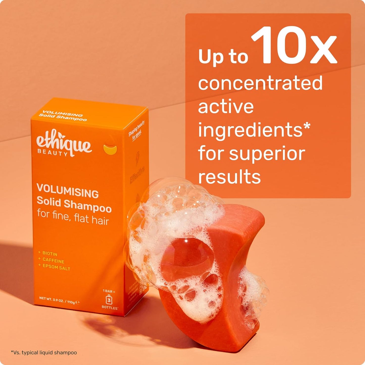 Volumizing Shampoo Bar with Biotin for Thin, Fine Hair - Plastic-Free, Vegan, Cruelty-Free, 3.88 Oz - Formerly Sweet & Spicy - Formerly Sweet & Spicy