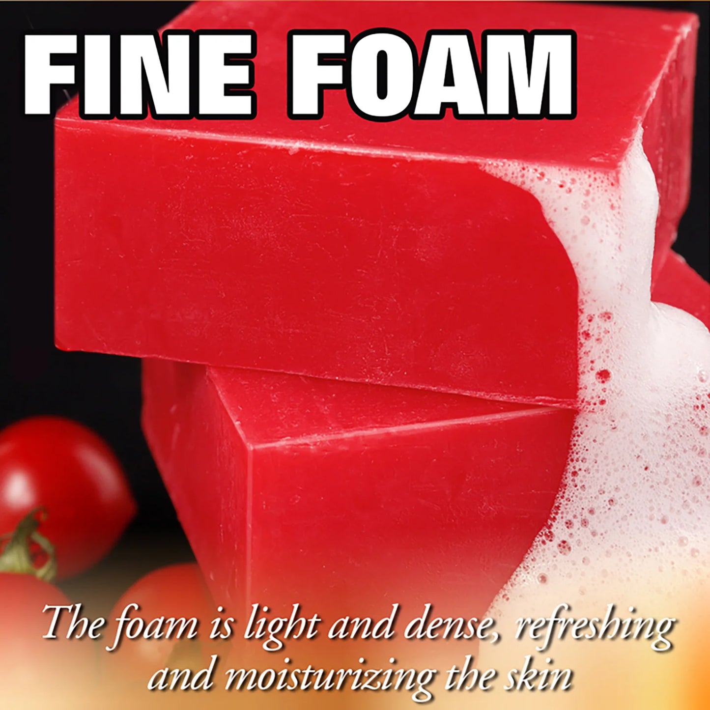 Organic Tomato Soap Bar, Lightening Skin, Deeply Clean, Exfoliate, Remove Dark Spots, Moisturizing, for Face and Body