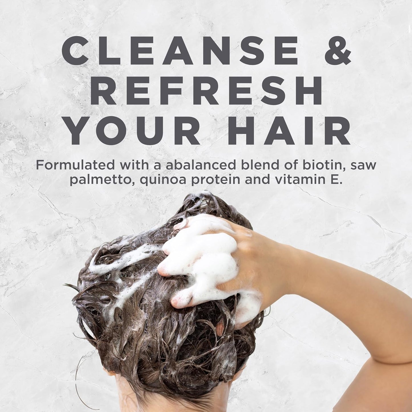 Biotin Shampoo - Therapy B-Complex Thickening Shampoo for an Energized Scalp & Fuller, Thicker-Looking Hair, 14 Fl Oz