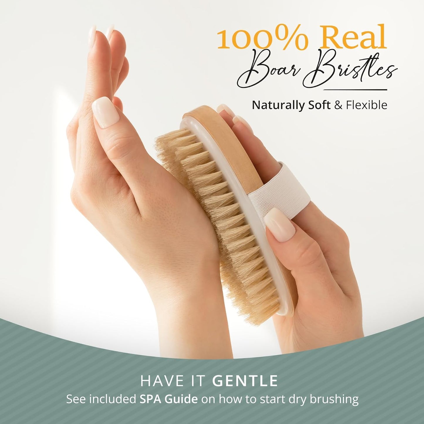 Dry Brushing Body Brush Set - Natural Boar Bristle Body Brush, Exfoliating Face Brush & Bath Gloves - Ideal Dry Skin Brush for Lymphatic Drainage & Healthy Glowing Skin!