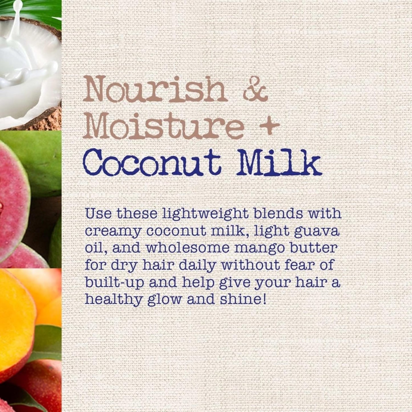Nourish & Moisture + Coconut Milk Shampoo to Hydrate and Detangle Curly Hair, Lightweight Daily Moisturizing Shampoo, Vegan, Silicone & Paraben-Free, 13 Fl Oz