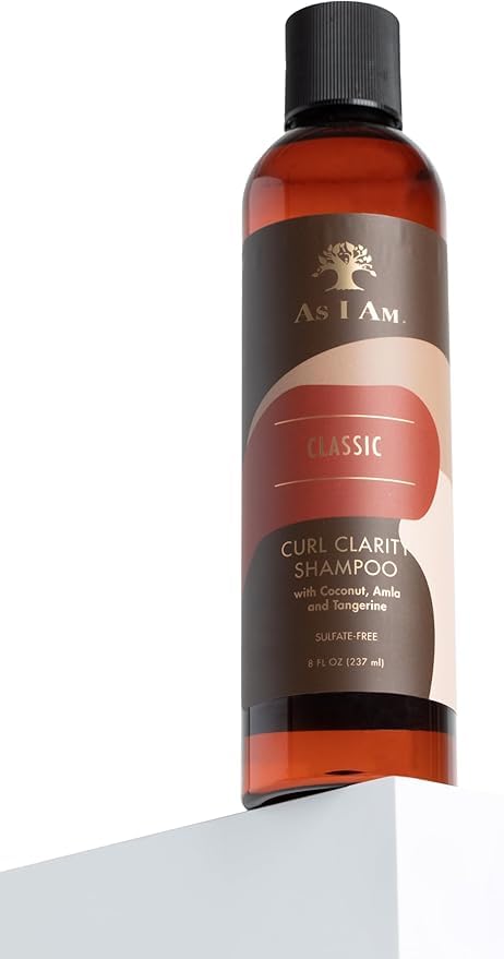 As I Am Curl Clarity Shampoo - 8 ounce - with Coconut, Amla & Tangerine - Gently Cleanses Curly Hair - Vegan & Cruelty Free - Sulphate Free - Parabens Free - Phthalate Free
