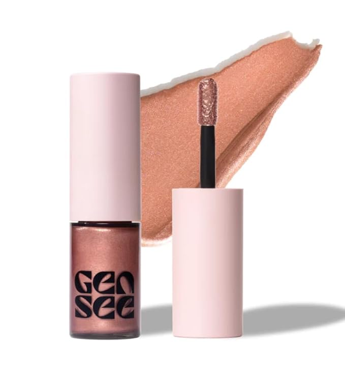 Gen See Mixed Media Metallic Liquid Eyeshadow, Hollywood – High Shine Molten Metal Eye Color, Featherlight Full Coverage Shimmer, Multi-Use Highlight Makeup, Vegan Cruelty-Free, Made in Italy