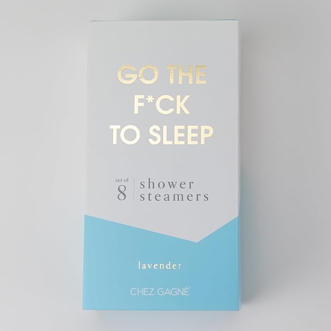 Aromatherapy Shower Steamers Set of 8 - Spa Self Care Gift - Vegan, Cruelty Free - Paraben, Sulfate & Phthalate Free - Bath Bomb Alternative, Gift Set (Go The F*ck to Sleep - Lavendar)