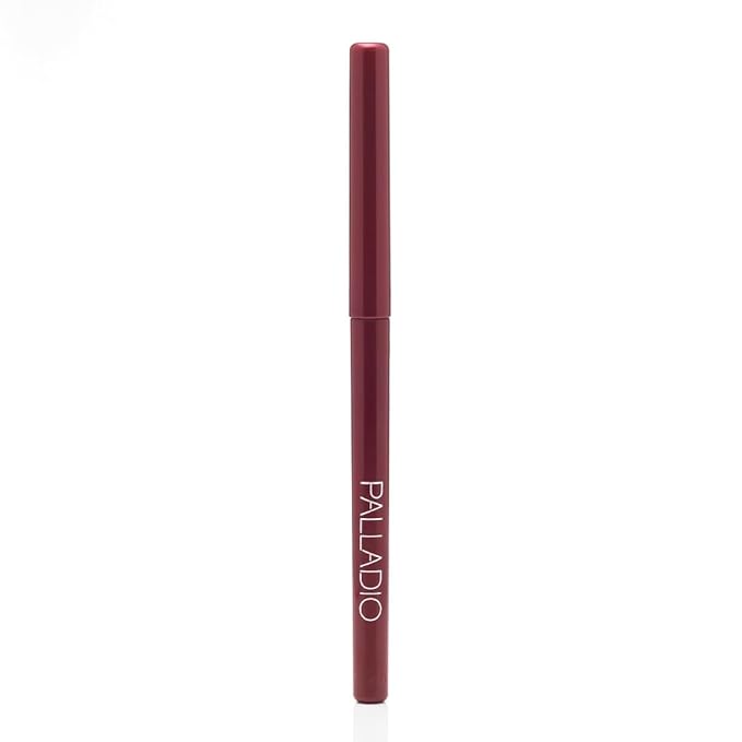 Palladio Retractable Waterproof Lip Liner High Pigmented and Creamy Color Slim Twist Up Smudge Proof Formula with Long Lasting All Day Wear No Sharpener Required, Raisin