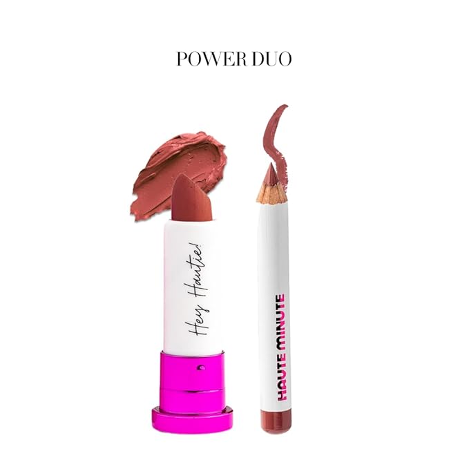 Mini 4Ever Haute Lipstick – Dark Mauve Lipstick Long Lasting, Bold Satin Finish, Vegan, Cruelty-Free - Clean & Natural, Travel-Friendly Lip Color (Sooo Late!)
