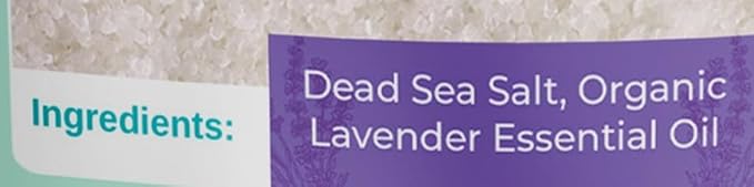 Natural Elephant Dead Sea Lavender Bath Salt Bathing and Foot Soak for Relaxing and Nourishing- 100% Pure with Organic Lavender Essential Oil - Medium Coarse Grain (1 lb (16 oz) Bag)
