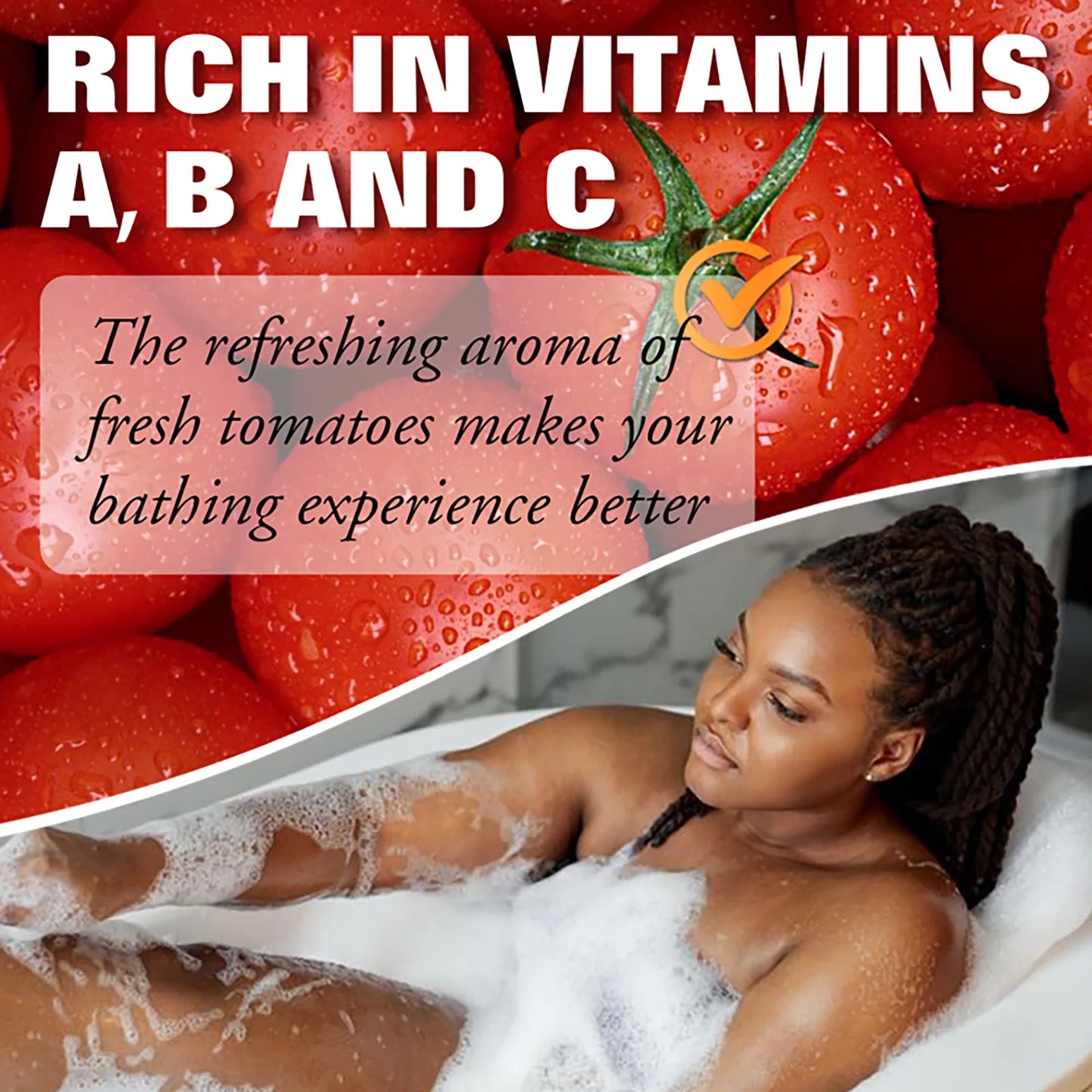 Organic Tomato Soap Bar, Lightening Skin, Deeply Clean, Exfoliate, Remove Dark Spots, Moisturizing, for Face and Body