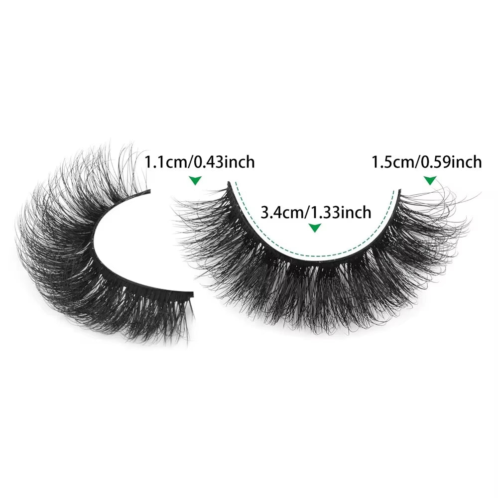 14 Pairs Natural Look False Eyelashes Thick Fluffy Faux Mink Lashes Pack Cat Eye Lashes That Look like Extensions Black