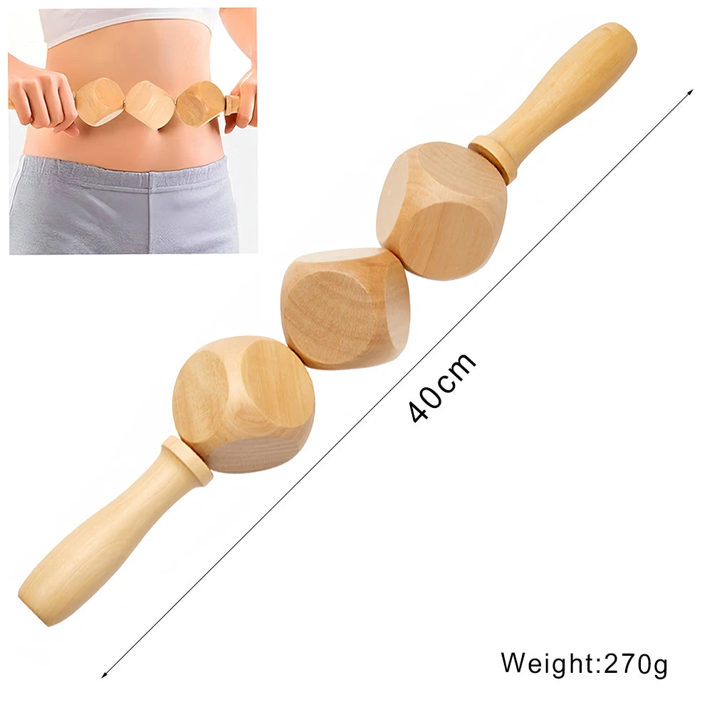 Wooden Massage Tools Wood Lymphatic Drainage Massager anti Cellulite Body Shaping Tools for Beauty, Gua Sha, Sore Muscle Relief