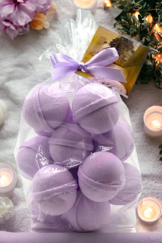 Bath Bombs 14 Set 1 oz/ea, USA Handmade, Bath Fizzies | Essential Oils Aromatheraphy | Moisturizing Shea & Coco Butter | Natural and Organic, Vegan & Cruelty-Free | Kids-Safe - Plumeria