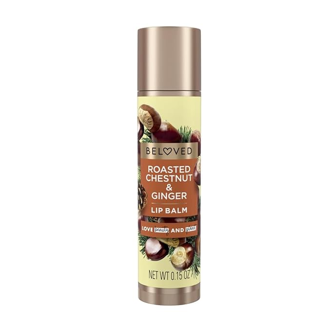 Holiday Lip Balm - Roasted Chestnut & Ginger, 0.15 OZ (Compatible with Beloved)