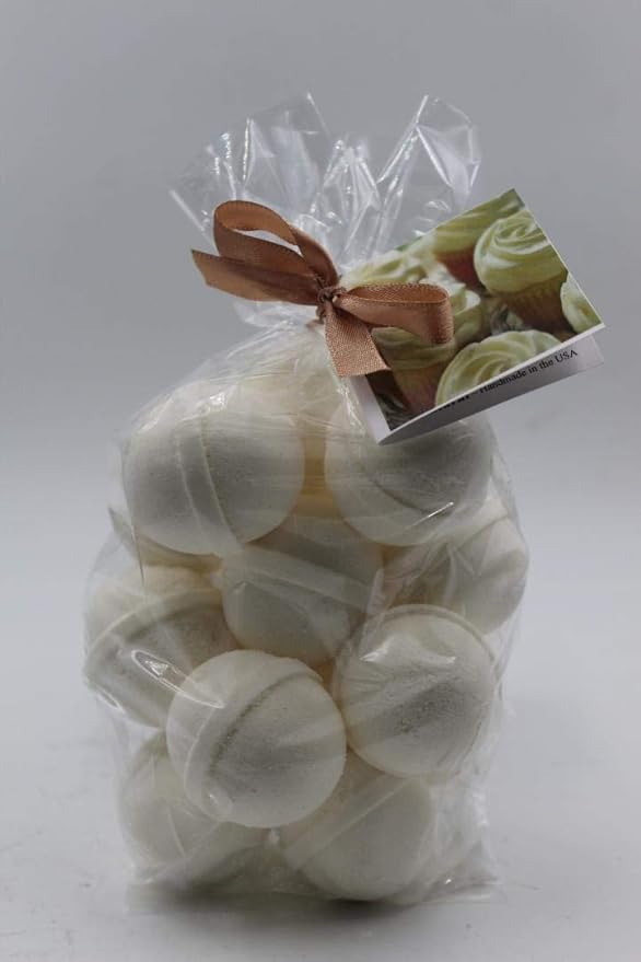 Spa Pure Honey Almond Bath Bombs 1 OZ Each – Handmade in USA with Shea, Mango and Cocoa Butter - Ultra Moisturizing and Best for All Skin Types – Count 14