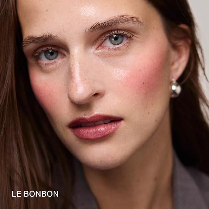 Flush Balm Cream Blush Stick - Fragrance Free, Blendable, Natural Radiant Finish, Buildable Color for Cheeks & Lips - Color: Le BonBon - (bright pink)