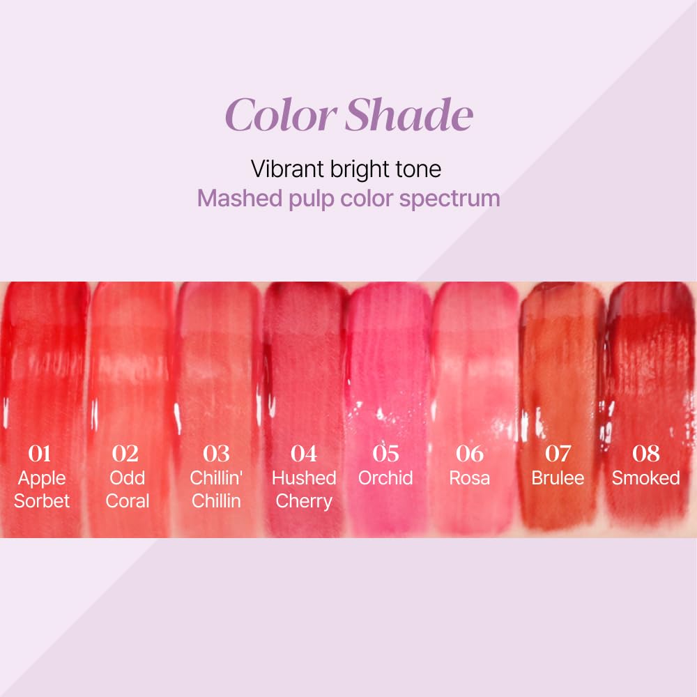 Couture Lip Tint Glaze #4 Hushed Cherry - Volumizing High-Shine Lip Plumper for Long-Lasting Vibrant Color and Radiant Moisture - Korean Lip Makeup 0.19Oz