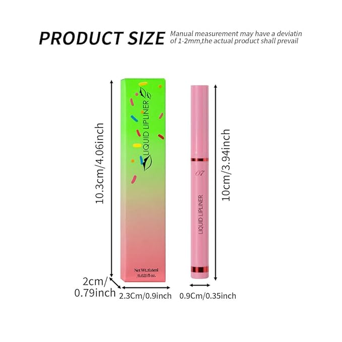 Deep Plum Lip Liner Stain – 24H Longwear Waterproof Matte Lip Contour Pen, Transfer-Proof Precision Marker for Defining & Outlining Lips All Day Stay Lip Lip Liner Marker 07#