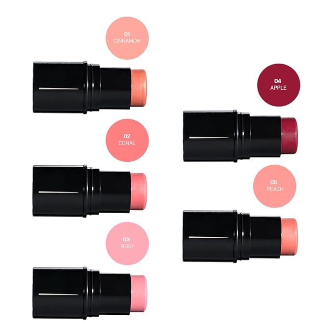 Radiant Professional Touch of Blush - Stick for Cheeks, Lips & Eyes – Vegan Cream Blusher Stick – Lightweight, Hydrating Clean Beauty Makeup – Multi-Use Makeup – Made in Greece (02 CORAL, 0.14 Oz)