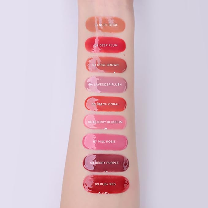 House of Hur Moist Ampoule Blusher with 50% Moisture Essence | Hydrating & Long-Lasting Blush | 0.33 fl. oz. (9 Shades) - Ruby Red