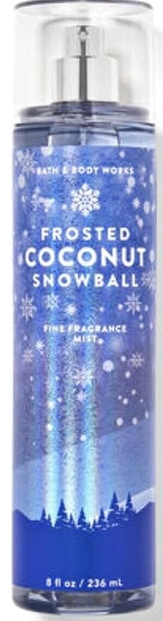 Bath & Body Works Holiday Traditions Frosted Coconut Snowball Body Mist. 8 Oz (Packaging Varies)