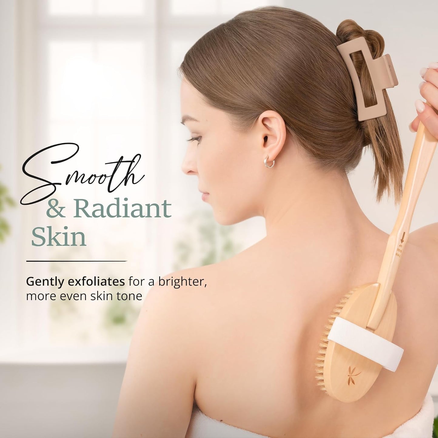 Dry Brushing Body Brush Set - Natural Boar Bristle Body Brush, Exfoliating Face Brush & Bath Gloves - Ideal Dry Skin Brush for Lymphatic Drainage & Healthy Glowing Skin!