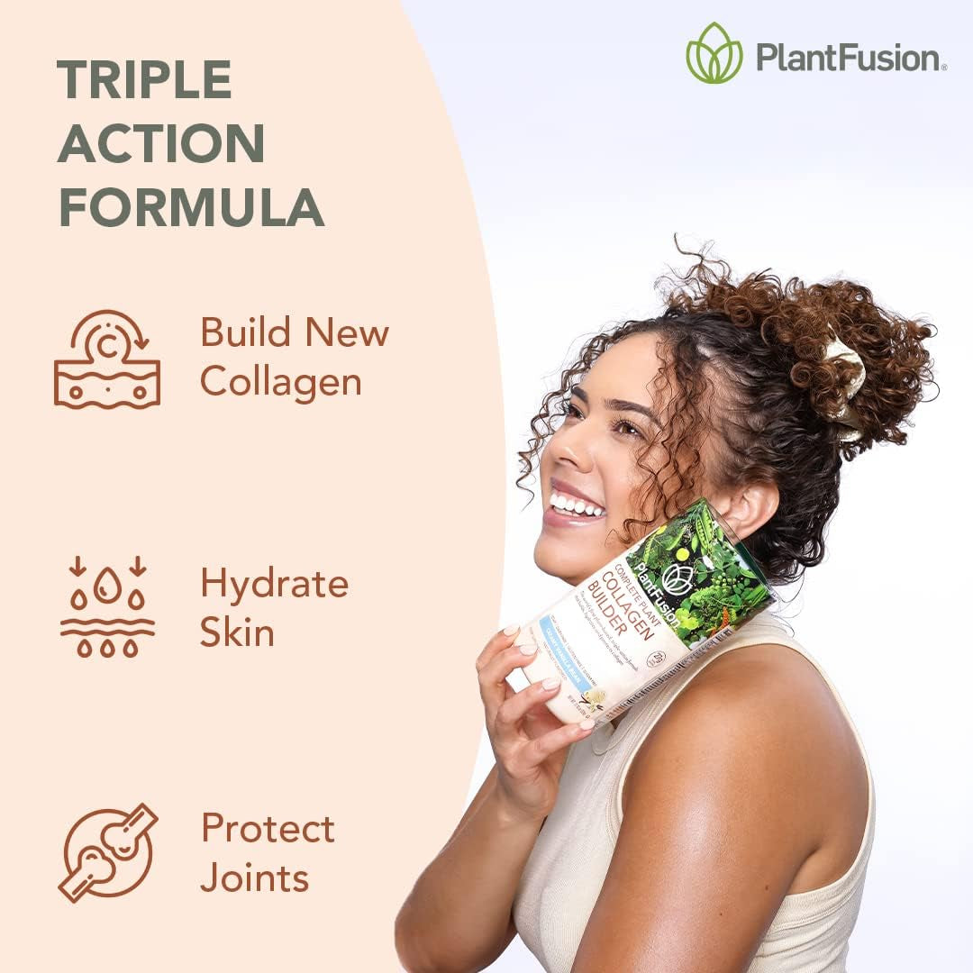 Vegan Collagen Powder - Plant Based Collagen Protein Powder for Muscle & Joints, Hair, Skin & Nails - Keto, Gluten Free, Soy Free, Non-Dairy, No Sugar, Non-Gmo - Vanilla 11.43 Oz