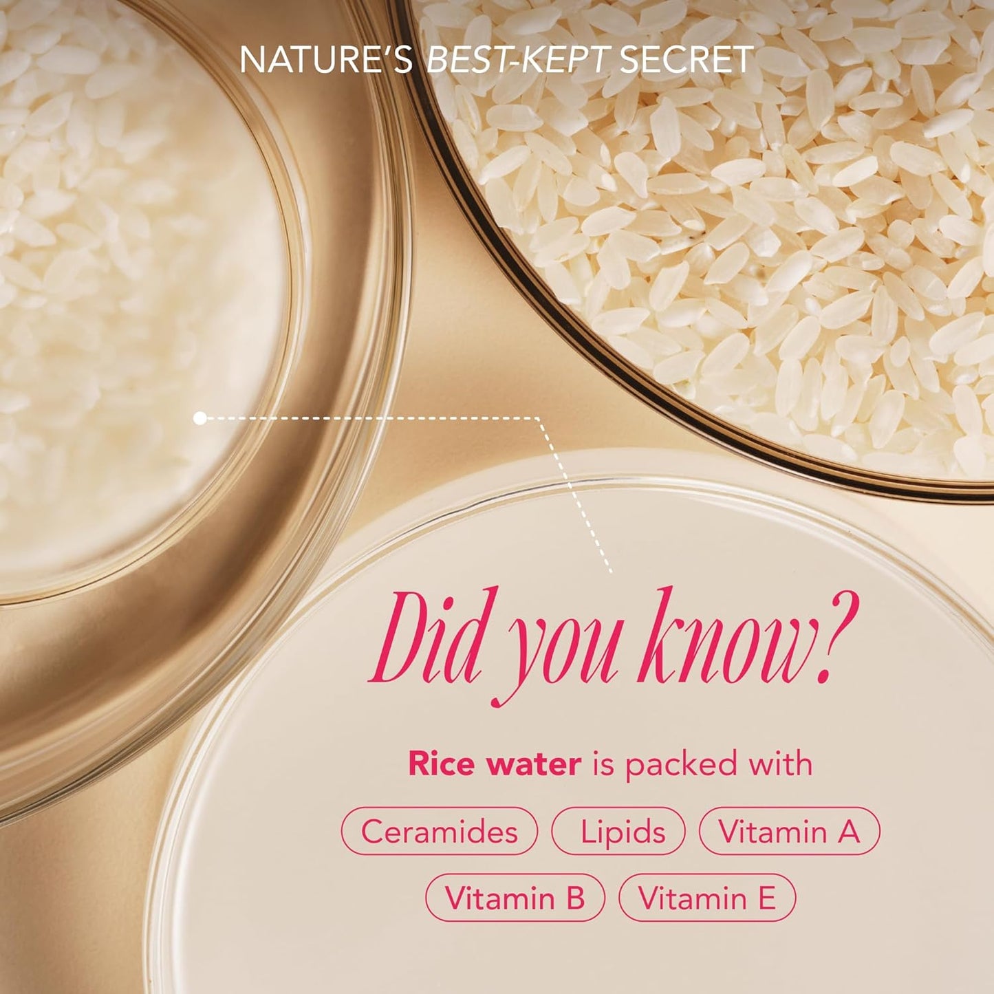 Rice Water Bright Travel Kit, Korean Skin Care Set with Ceramide, Gift Set - Gentle Face Wash & Vegan Skin Care (Serum, Cream, Eye Cream), Hydrating for Dry Skin, Daily Face Moisturizer