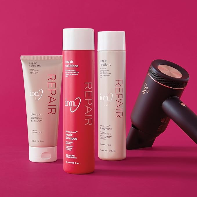 ion Repair BB Cream Leave in Conditioning Treatment, for All Hair Types, Paraben Free & Vegan 6 fl oz