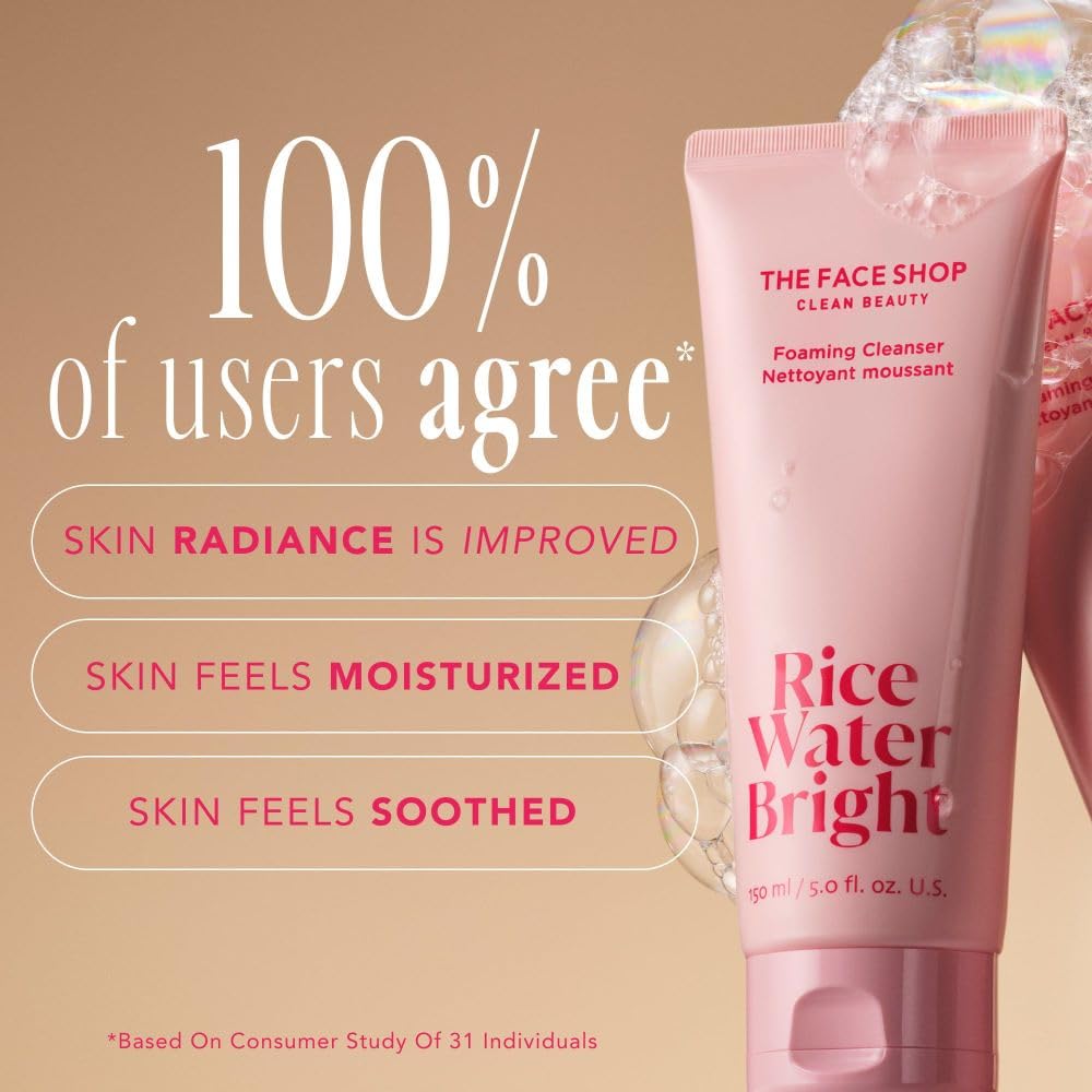 Revitalize Your Skin: Rice Water Bright Double Cleansing Duo Set - Hydrating Vegan Cleanser & Pore Control Oil for Radiant Complexion