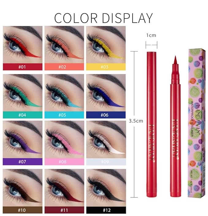 eyeliner pencil waterproof ink liner liquid pigmented smudge proof eye liner pen White