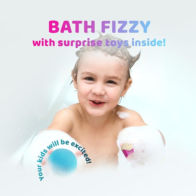 Bath Bombs for Kids Set with Toys Surprise Inside for Kids (Fast Food)