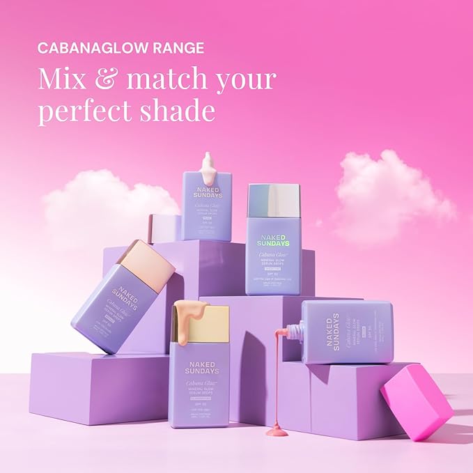 Naked Sundays CabanaGlow SPF 50 Blush – Cream Blush Serum Sunscreen with Non-Nano Zinc, Hydrating Skincare Actives & Luminous Glow Finish