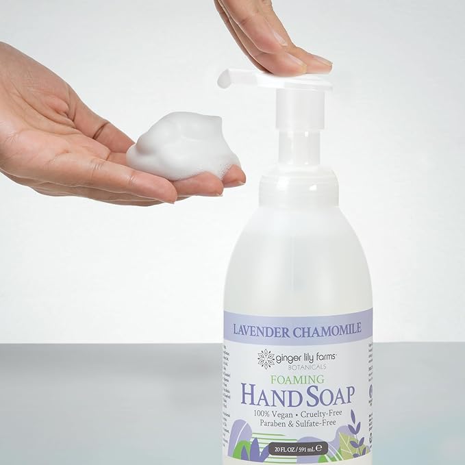 Ginger Lily Farms Botanicals All-Purpose Foaming Hand Soap Refill, 100% Vegan & Cruelty-Free, Lavender Chamomile Scent, 20 Fl Oz (Pack of 1)