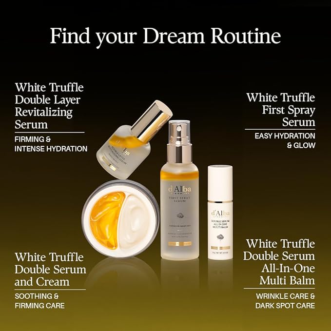 d'alba Piedmont White Truffle Double Serum All-in-one Multi Balm, Stick Balm, Vegan Skincare with Vitamin C and Vegan Collagen, 3-in-1 Anti Wrinkle, Eye Treatment, Dark Spot Remover (Pack of 2)