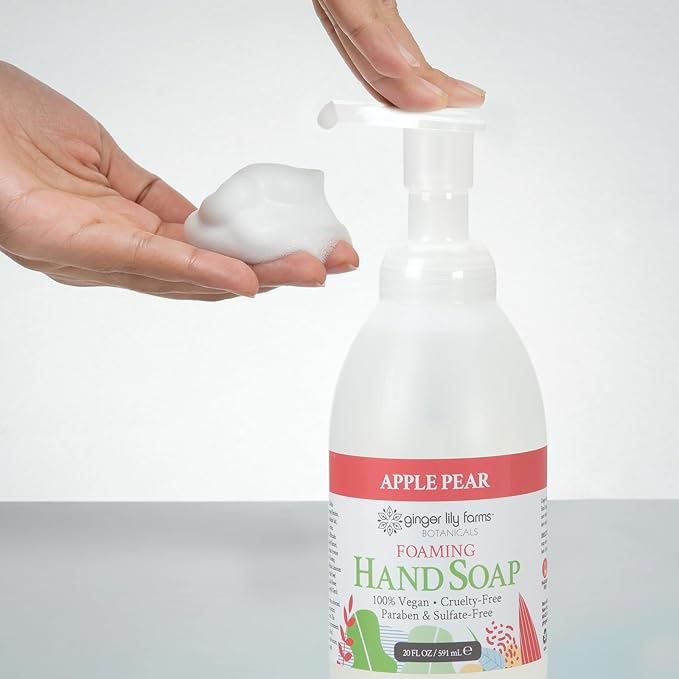 Ginger Lily Farms Botanicals All-Purpose Foaming Hand Soap Refill, 100% Vegan & Cruelty-Free, Apple Pear Scent, 20 Fl Oz (Pack of 1)
