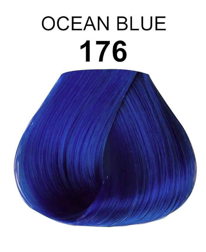Adore Semi Permanent Hair Color (176 Ocean Blue) (2 Pack) | Vegan & Cruelty-Free Blue Hair Dye | No Ammonia, No Peroxide, No Alcohol | 4 Fl Oz