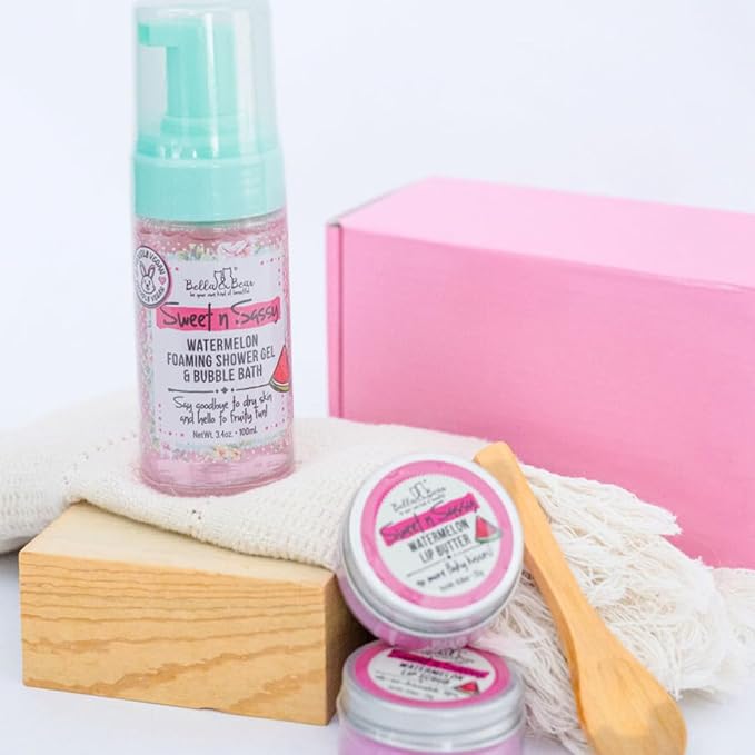 Bella & Bear Sweet 'n' Sassy Vegan Watermelon Lip Butter, 0.6 oz