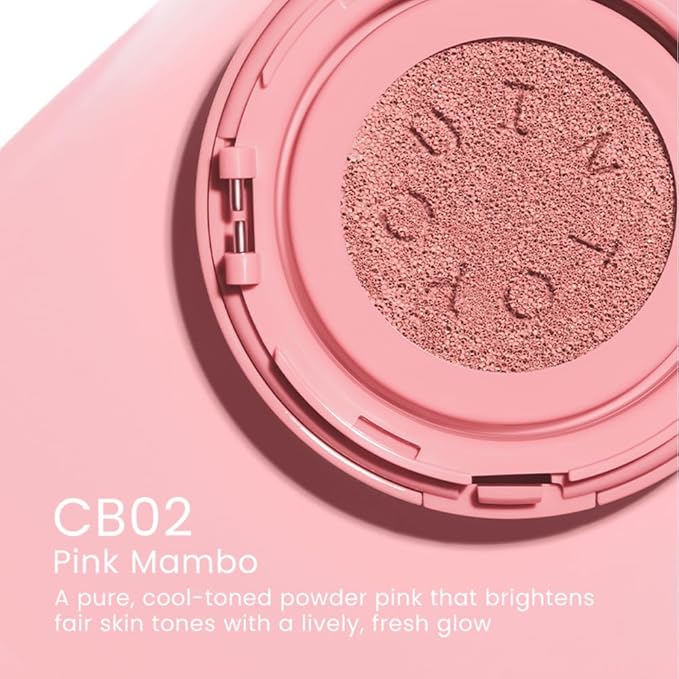 INTO YOU Cream Blush Air Cushion for Cheeks Eyes, Moisturizing, Lightweight, Dewy Finish Face Makeup, Long Wearing, Buildable, Blendable, Pigmented Liquid Blush, for All Skin Tones, Pink Mambo