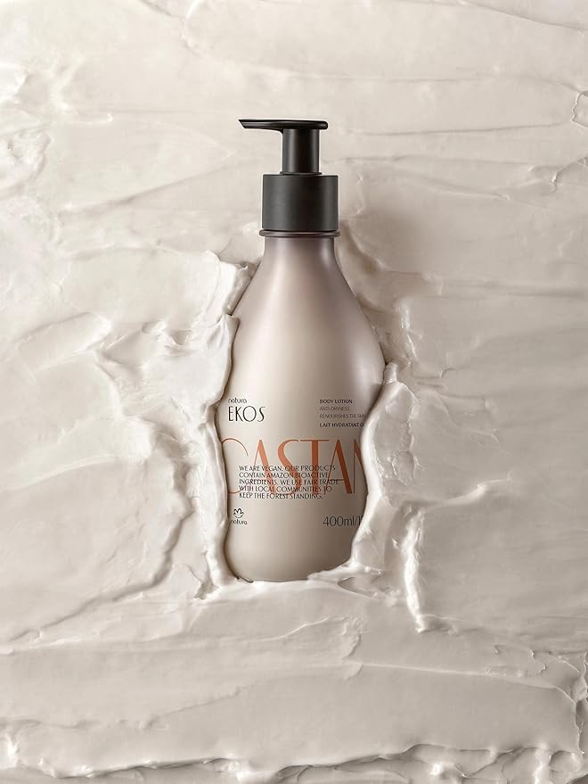 Natura - Brazil Nut Hydrating Body Lotion - Castanha Anti-Dryness - Deep Skin Hydration Moisturizer - Vegan Skin Care - Brazilian Beauty Secrets - Self Care & Body Care - 13.5 fl oz (400ml)