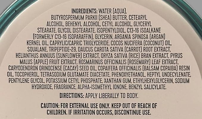 Trader Js Cacay Oil Body Butter 8oz/227g - ONE COUNT (8 oz, Cacay Oil)