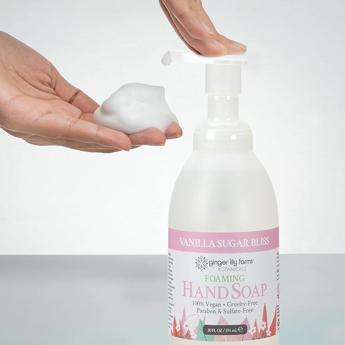Ginger Lily Farms Botanicals All-Purpose Foaming Hand Soap Refill, 100% Vegan & Cruelty-Free, Vanilla Sugar Bliss Scent, 20 Fl Oz (Pack of 1)