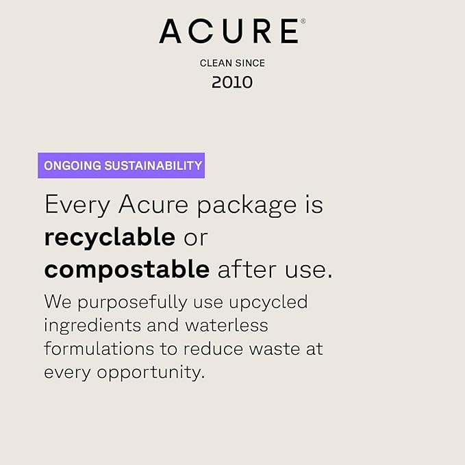 Acure Brightening Facial Scrub - Exfoliating Face Wash, Gentle Daily Scrubber & Exfoliator for Women & Men for Radiant Skin, Cleansing Wash with Sea Kelp & French Green Clay - 4 fl oz