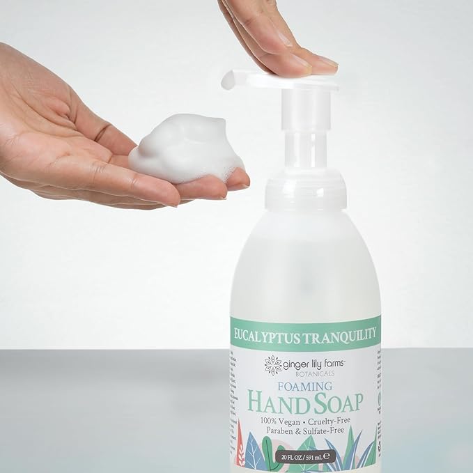 Ginger Lily Farms Botanicals All-Purpose Foaming Hand Soap Refill, 100% Vegan & Cruelty-Free, Eucalyptus Tranquility Scent, 20 Fl Oz (Pack of 1)