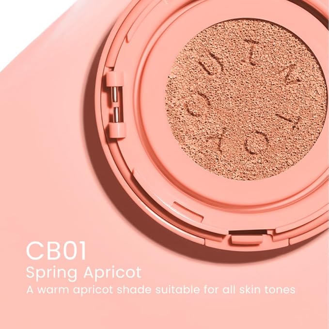 INTO YOU Cream Blush Air Cushion for Cheeks Eyes, Moisturizing, Lightweight, Dewy Finish Face Makeup, Long Wearing, Buildable, Blendable, Pigmented Liquid Blush, for All Skin Tones, Spring Apricot