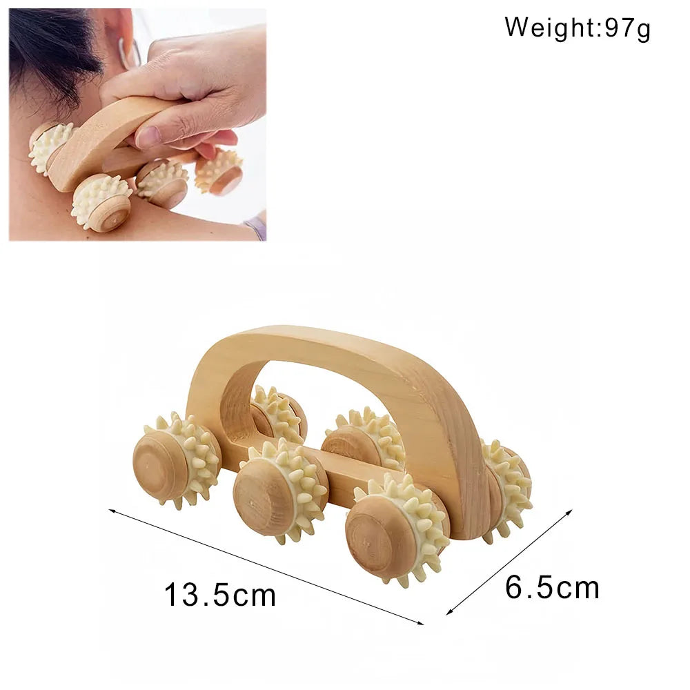 Wooden Massage Tools Wood Lymphatic Drainage Massager anti Cellulite Body Shaping Tools for Beauty, Gua Sha, Sore Muscle Relief