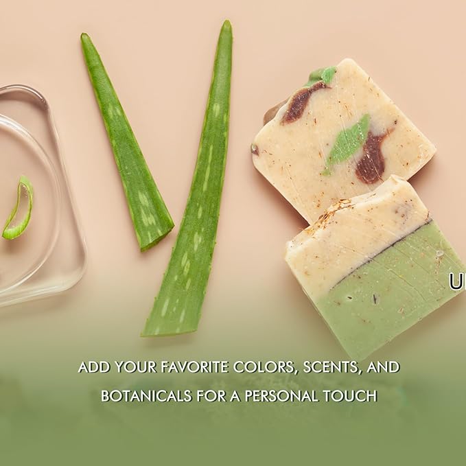 2lb Glycerin Soap Base - Scented Melt and Pour Soap Base for DIY Crafting, Easy to Cut, Vegan and Cruelty-Free, Moisturizing and Gentle on Skin, Perfect for Soap Making Supplies (Aloe Vera, 2 Pound)