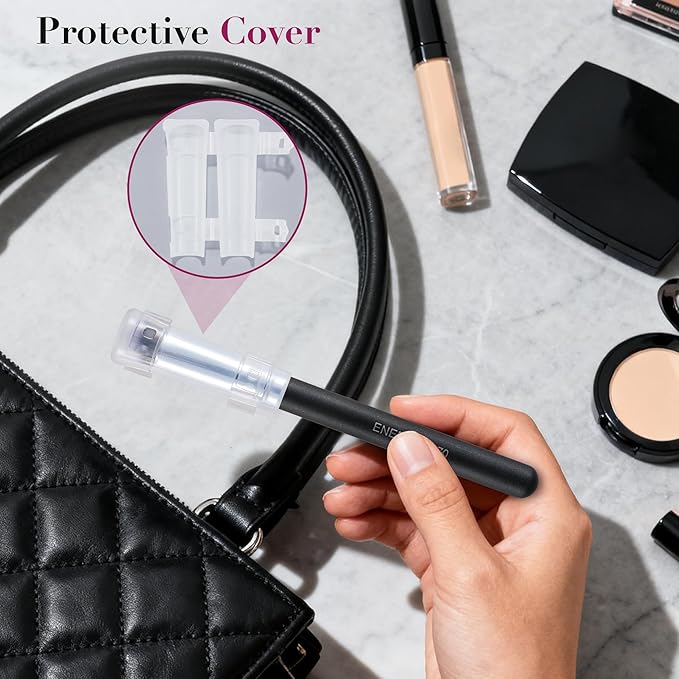 ENERGY Concealer Makeup Brush Set Professional Under Eye Make Up Brushes Perfect For Liquid Cream Powder Founation Blending Soft Vegan Angled Travel Cosmetics Applicator 2pcs